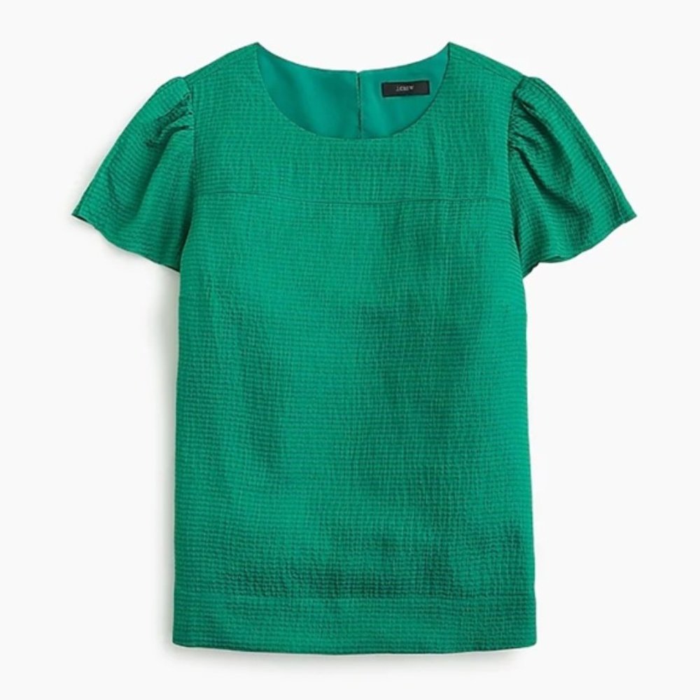 Hammered silk-blend top